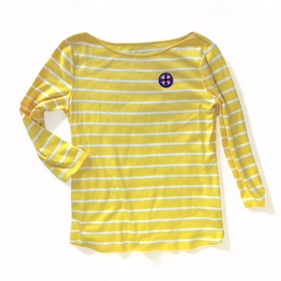 Talbots Yellow Striped Tee - Picture 1 of 4